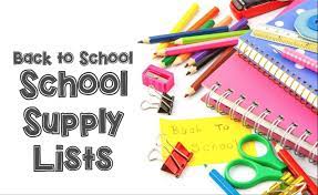  back to school list